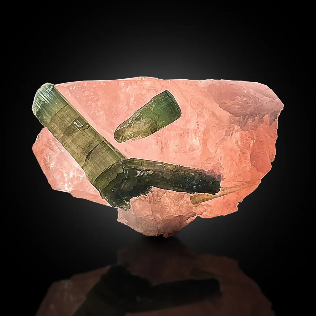 Morganite with Green Tourmaline